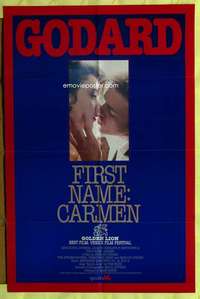 v135 FIRST NAME CARMEN one-sheet movie poster '83 Jean-Luc Godard, French!