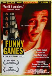 v413 FUNNY GAMES one-sheet movie poster '97 Michael Haneke