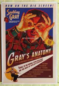 v425 GRAY'S ANATOMY one-sheet movie poster '96 Spalding Gray