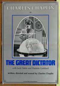 v141 GREAT DICTATOR special 14x20 movie poster R73 Charlie Chaplin