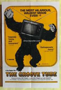 v142 GROOVE TUBE one-sheet movie poster '74 Chevy Chase, like TV's SNL!