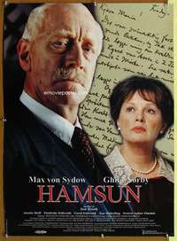 v268 HAMSUN special 24x33 movie poster '96 Max von Sydow, Jan Troell