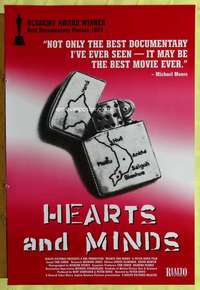 v433 HEARTS & MINDS one-sheet movie poster R2004 Peter Davis, Vietnam