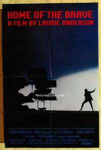 v149 HOME OF THE BRAVE one-sheet movie poster '86 Laurie Anderson