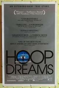 v442 HOOP DREAMS one-sheet movie poster '94 basketball documentary!