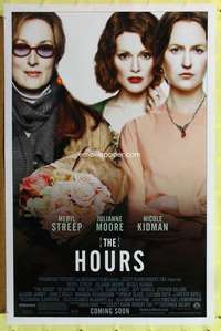 v445 HOURS DS advance one-sheet movie poster '02 Nicole Kidman, Meryl Streep