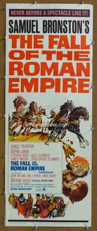v070 FALL OF THE ROMAN EMPIRE insert movie poster '64 Sophia Loren
