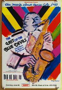 v272 LAST OF THE BLUE DEVILS 24x36 special '79 art of jazz musician playing sax by Ensrud!