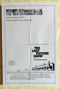 v162 LAST PICTURE SHOW one-sheet movie poster '71 Bogdonovich, Bridges