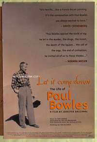 v484 LET IT COME DOWN: THE LIFE OF PAUL BOWLES one-sheet movie poster '98