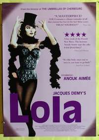 v492 LOLA DS one-sheet movie poster R2000 sexy Anouk Aimee, Jacques Demy