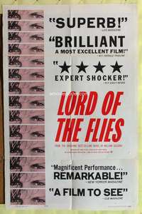 v173 LORD OF THE FLIES one-sheet movie poster '63 William Golding classic!