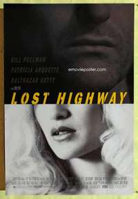 v495 LOST HIGHWAY one-sheet movie poster '97 David Lynch, Bill Pullman