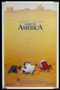v496 LOST IN AMERICA one-sheet movie poster '85 Albert Brooks, Lettick art!