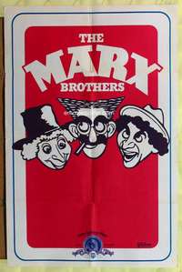 v180 MARX BROTHERS one-sheet movie poster '70s Groucho, Harpo, Chico
