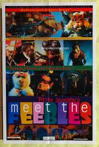 v183 MEET THE FEEBLES one-sheet movie poster R95 Peter Jackson puppets!