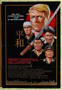 v184 MERRY CHRISTMAS MR LAWRENCE one-sheet movie poster '83 David Bowie
