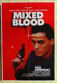 v187 MIXED BLOOD one-sheet movie poster '85 Paul Morrissey, Richard Ulacia