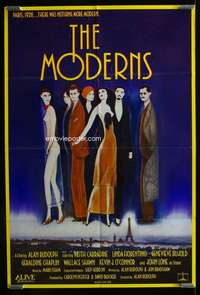 v189 MODERNS one-sheet movie poster '88 Alan Rudolph, Keith Carradine