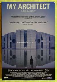 v518 MY ARCHITECT DS one-sheet movie poster '03 bio of architect Louis Kahn!