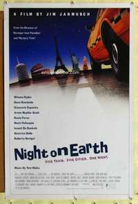 v525 NIGHT ON EARTH one-sheet movie poster '92 Jim Jarmusch, Winona Ryder