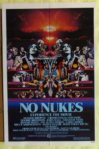 v199 NO NUKES one-sheet movie poster '80 Doobie Brothers, rock & roll!