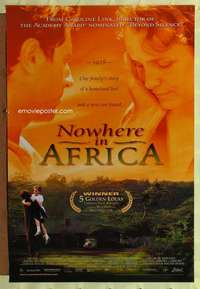 v529 NOWHERE IN AFRICA one-sheet movie poster '01 Caroline Link, German!