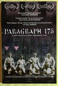 v539 PARAGRAPH 175 one-sheet movie poster '00 Rob Epstein, Jeffrey Friedman