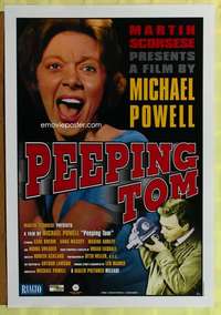 v545 PEEPING TOM one-sheet movie poster R99 Michael Powell classic!