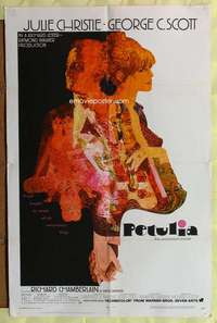 v209 PETULIA one-sheet movie poster '68 Julie Christie, George C. Scott