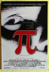 v549 PI DS one-sheet movie poster '98 Darren Aronofsky sci-fi thriller!!