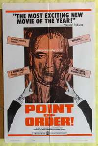 v212 POINT OF ORDER one-sheet movie poster '64 Army-McCarthy hearings!