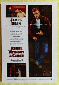 v565 REBEL WITHOUT A CAUSE DS one-sheet movie poster R2005 1st James Dean!