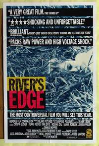 v220 RIVER'S EDGE one-sheet movie poster '86 Keanu Reeves, Glover