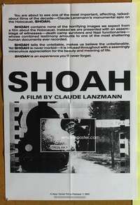v228 SHOAH special 24x35 movie poster '85 Holocaust documentary!