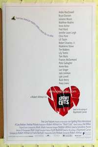 v582 SHORT CUTS DS one-sheet movie poster '93 Robert Altman, MacDowell