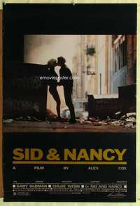 v583 SID & NANCY one-sheet movie poster '86 Gary Oldman, punk rock classic!