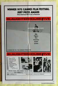 v230 SLAUGHTERHOUSE FIVE one-sheet movie poster '72 Kurt Vonnegut, Sacks