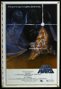 v002 STAR WARS printer's test A 1sh movie poster '77 George Lucas