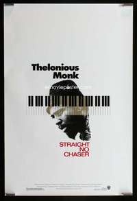 v613 THELONIUS MONK: STRAIGHT NO CHASER one-sheet movie poster '88 jazz!