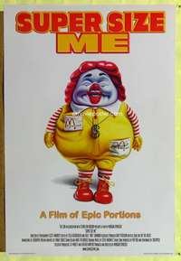 v601 SUPER SIZE ME one-sheet movie poster '04 shocking fast food documentary