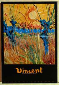v631 VINCENT one-sheet movie poster '87 Van Gogh, Willows at Sunset!