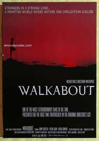 v634 WALKABOUT one-sheet movie poster R97 Agutter, Nicolas Roeg classic!