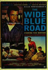 v642 WIDE BLUE ROAD one-sheet movie poster '01 Yves Montand, Pontecorvo