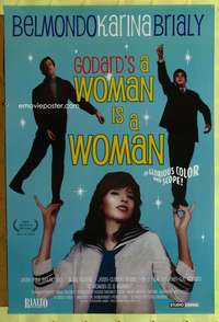 v644 WOMAN IS A WOMAN one-sheet movie poster R03 Jean-Luc Godard, sexy!