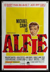 w574 ALFIE Aust 1sh movie poster '66 Michael Caine, Millicent Martin