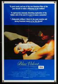 w579 BLUE VELVET Aust 1sh movie poster '86 David Lynch, Rossellini