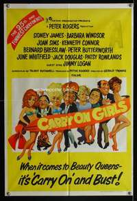 w581 CARRY ON GIRLS Aust 1sh movie poster '73 English sex!