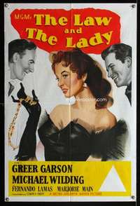 w598 LAW & THE LADY Aust 1sh movie poster '51 Greer Garson, Wilding