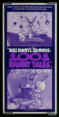 w617 1001 RABBIT TALES Aust daybill movie poster '82 Bugs Bunny!